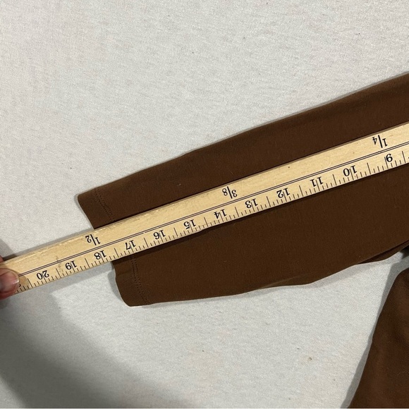 Talbots Women Brown Top  3/4 Sleeve Casual Size Pima Cotton 1X - Picture 5 of 7